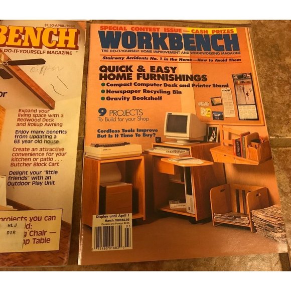 4 Vintage Workbench Magazines Dec 1969 October 1983 April 1984 March 1992 - Picture 5 of 5